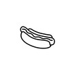 hot dog line icon on white background
