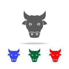 Poster - cow icon. Elements of Indian culture multi colored icons. Premium quality graphic design icon. Simple icon for websites, web design, mobile app, info graphics