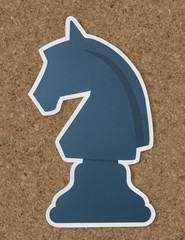 Wall Mural - The knight chess strategy icon