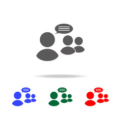 Poster - Business meeting icon. Elements of human resource in multi colored icons. Business, human resource sign. Looking for talent. Search man vector icon. Job search icon