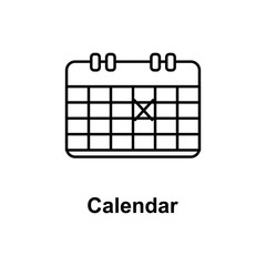 Poster - the calendar icon. Element of school icon for mobile concept and web apps. Thin line icon for website design and development, app development. Premium icon