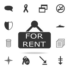 Poster - signboard for rent icon. Detailed set of web icons. Premium quality graphic design. One of the collection icons for websites, web design, mobile app