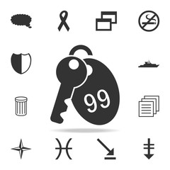 Poster - Hotel room key icon. Detailed set of web icons. Premium quality graphic design. One of the collection icons for websites, web design, mobile app