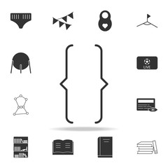 Poster - bracket icon. detailed set of web icons. premium quality graphic design. one of the collection icons