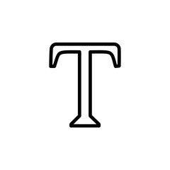 Poster - character text icon. Element of minimalistic icons for mobile concept and web apps. Thin line icon for website design and development, app development