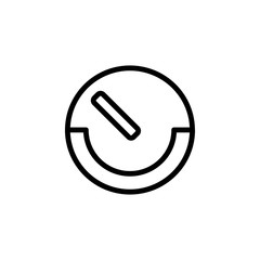 Poster - speedometer icon. Element of minimalistic icons for mobile concept and web apps. Thin line icon for website design and development, app development