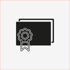 Canvas Print - vector certificate icon