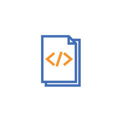 Poster - HTML Document paper outline icon. isolated note paper icon in thin line style for graphic and web design. Simple flat symbol Pixel Perfect vector Illustration.