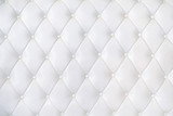 Fototapeta Sypialnia - Leather Upholstery Sofa Background. White Luxury Decoration Sofa.