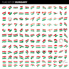 Wall Mural - hungary flag, vector illustration