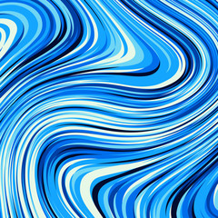 Fototapete - Abstract vector background. Curved psychedelic irregular lines. Pattern based on fractal image.