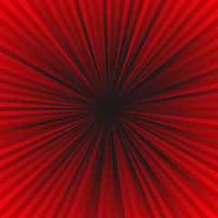 Wall Mural - Dark red ray burst background - motion vector graphic design from striped rays