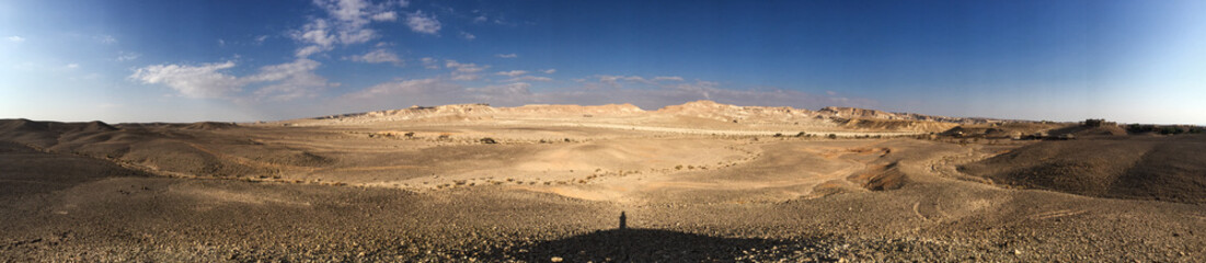 Arava desert in panoramic view