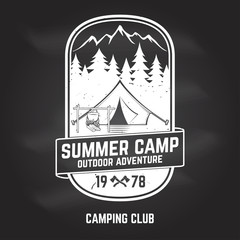 Wall Mural - Summer camp. Vector illustration. Concept for shirt or logo, print, stamp or tee.