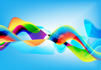 Fototapete - abstract wave full color vector background