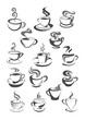 © Vector Tradition - Coffee cups vector icons set for cafeteria or cafe