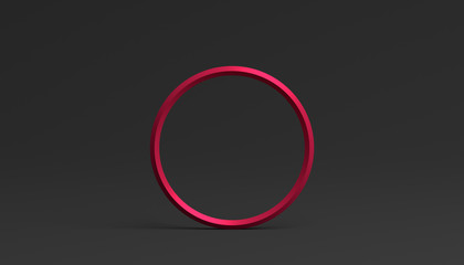 Poster - Abstract 3d rendering of a ring. Modern background with circle geometric shape. Minimalistic design for poster, cover, branding, banner, placard.