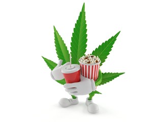 Poster - Cannabis character holding popcorn and soda