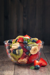 Wall Mural - Healthy fruit salad.