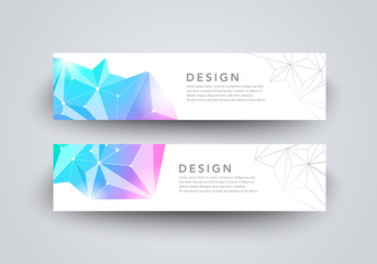 Aufkleber - Vector Illustration modern triangle pattern banner template set