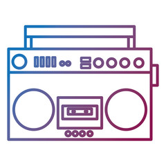 Wall Mural - radio cassette vintage style vector illustration design