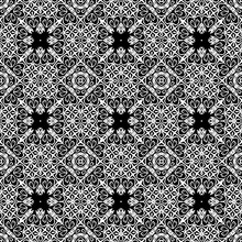 Seamless Decorative Pattern In A Black - White Colors
