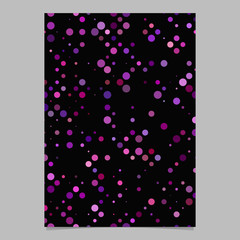 Fototapete - Purple abstract dot pattern brochure background - vector stationery template design