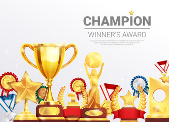 Canvas Print - Championships Winners Awards Collection Poster