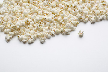 Wall Mural - Popcorn border isolated on white