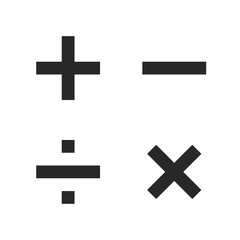 Math symbols vector and Math icons