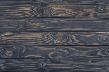 Poster - top view of dark grunge wooden background