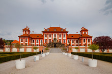 PRAGUE, CZECH REPUBLIC - APRIL, 30, 2017: Troja Palace, Hosts The 19th Century Czech Art Collections Of The City Gallery