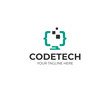 © artsterdam - Programming code and computer monitor logo template. Coding school vector design. Computer science logotype