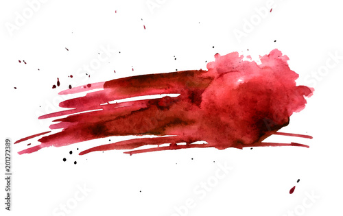Cuadros en Lienzo Blood splatter painted vector isolated on white for halloween design