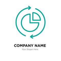Poster - Data analysis pie chart company logo design template