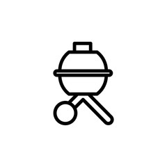Poster - B-B-Q icon. Element of minimalistic icons for mobile concept and web apps. Thin line icon for website design and development, app development