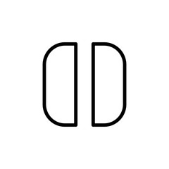 Poster - pause icon. Element of minimalistic icons for mobile concept and web apps. Thin line icon for website design and development, app development