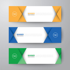 banners web design template abstract vector background