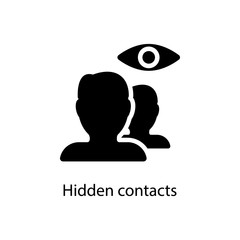 Poster - hidden contacts icon. Element of minimalistic icon for mobile concept and web apps. Signs and symbols collection icon for websites, web design, mobile app