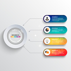 Poster - Timeline infographics design vector and marketing icons can be used for workflow layout, diagram, annual report, web design. Business concept with 4 options, steps or processes.