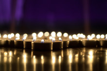 Background With Glowing Candles , Armenian Genocide Remembrance Day