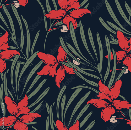Photographie Abstract elegance pattern with floral background.
