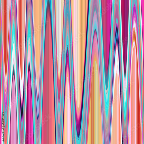 Fotografie, Obraz Colorful wavy paint retro pop art background with bright colors in pink orange t