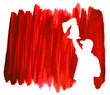 Fan Symbol auf gemaltem Hintergrund rot