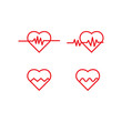 © haris - Heart pulse logo icon template vector
