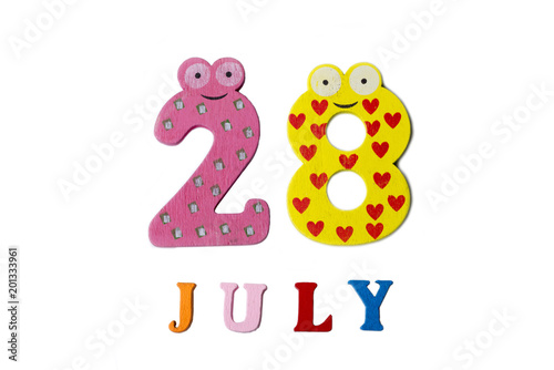 Fotografia July 28. Image of July 28, on a white background.
