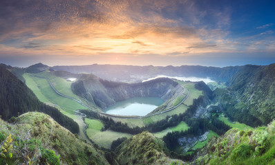 Wall Mural - mountain landscape ponta delgada island, azores