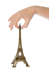 Wall Mural - Paris Eiffel tower souvenir in hand