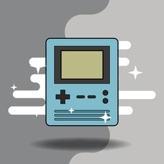 Wall Mural - portable video game console retro style vector illustration