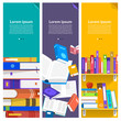Flat design concept books. Education and learning with a books. Vector illustrate.
